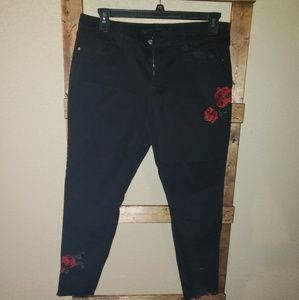 Black denim jeans